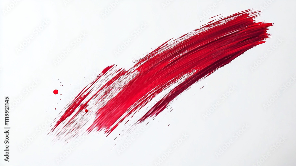 red brush stroke on a white background red brush stroke on a white background