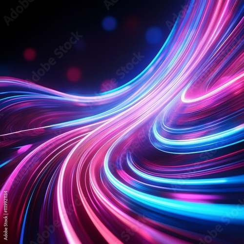 A Symphony of Neon: Abstract Motion and Light