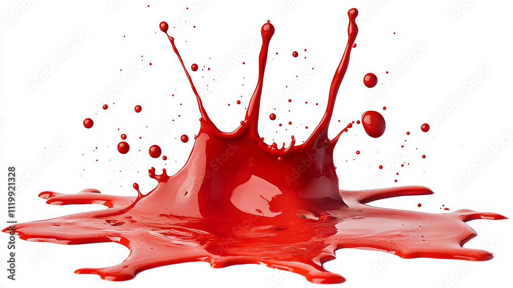 red ink splash isolated on a white background red ink splash isolated on a white background