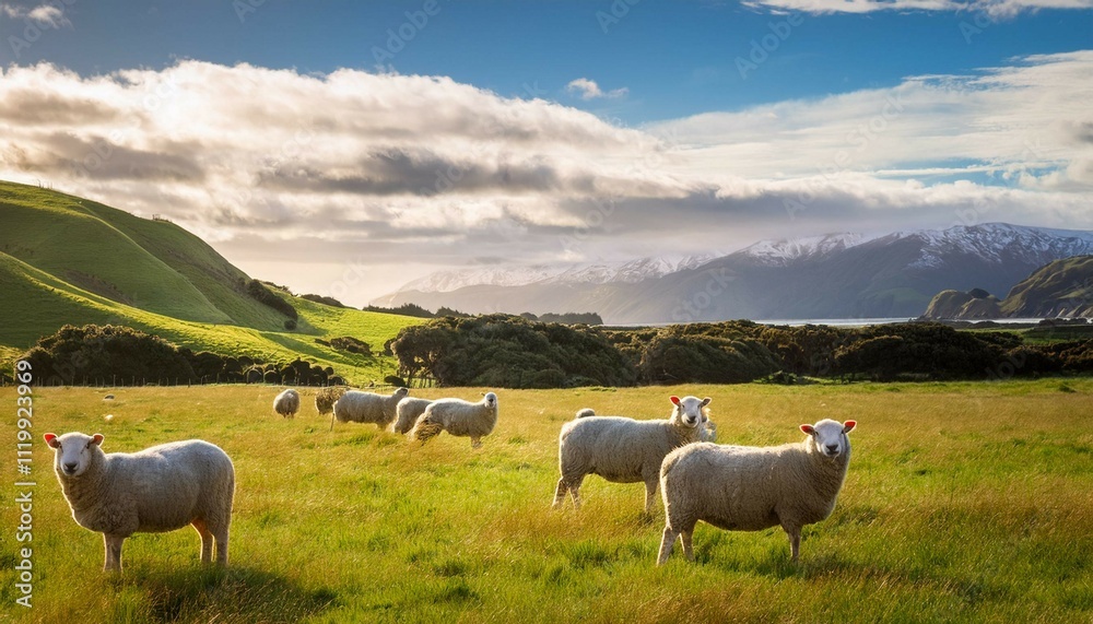 Fototapeta premium sheep in the mountains
