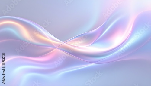 Wallpaper Mural Transparent glass morphism modern texture. Holographic curved wave in motion. Gradient design element. Macro glass 3d Y2K renders an abstract background. Trendy futuristic motion design banner. Torontodigital.ca