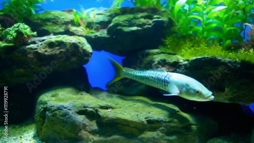 very beautiful fish in the aquarium is very cool