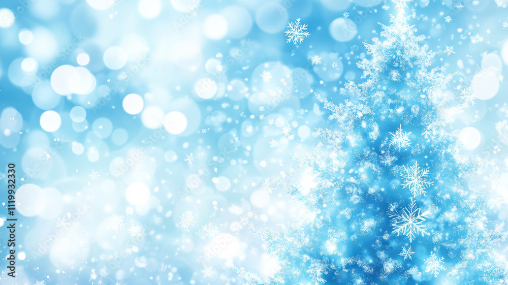 Light wave Christmas tree with snowflakes Light wave Christmas tree with snowflakes