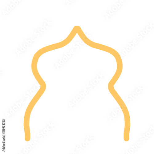 Illustration of the arch shape of an Islamic window or door. Illustration of an Islamic frame  photo