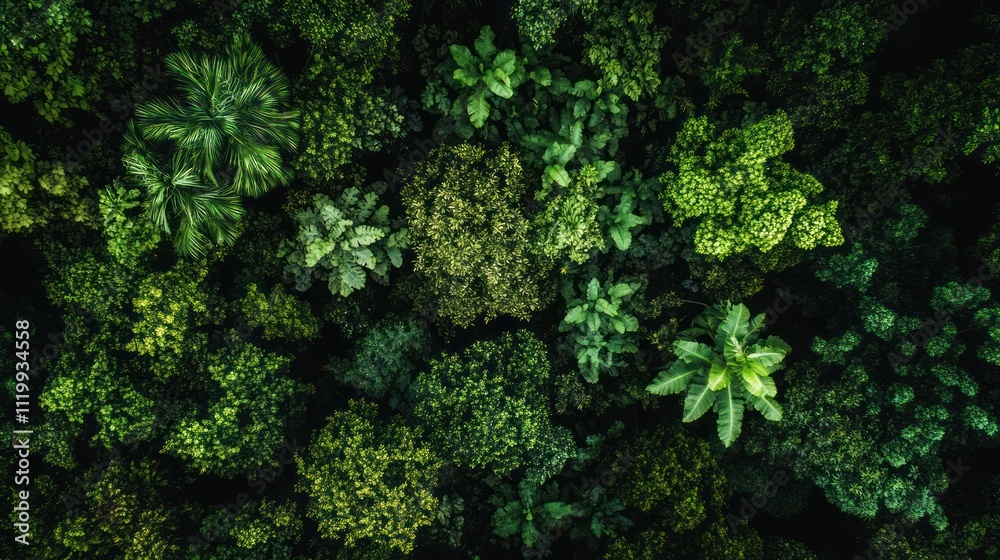 Aerial View of Lush Tropical Rainforest Canopy Aerial View of Lush Tropical Rainforest Canopy
