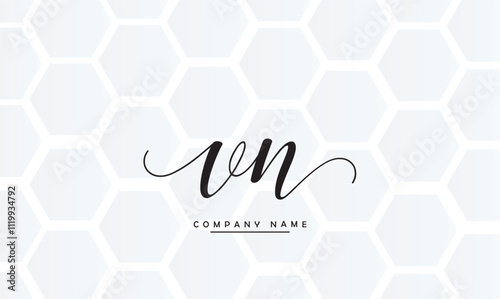 VN, NV, V, N Abstract Letters Logo Monogram