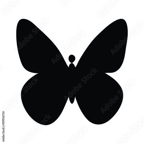 Butterfly silhouette icon Vector Illustration white background