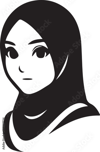 Stunning vector illustration of an elegant Muslim woman in hijab