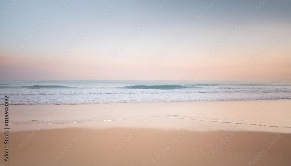 Serene beach at sunset with gentle waves. Serene beach at sunset with gentle waves.