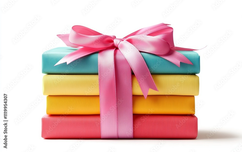 Obraz premium Colorful Gift Boxes with Bright Ribbons