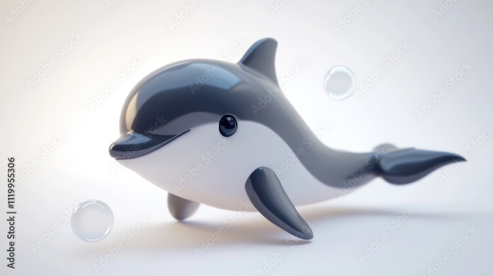 A cute, cartoonish dolphin surrounded by bubbles, showcasing a playful aquatic theme. A cute, cartoonish dolphin surrounded by bubbles, showcasing a playful aquatic theme.