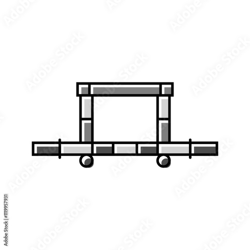 pull up bar fitness tool color icon vector. pull up bar fitness tool sign. isolated symbol illustration
