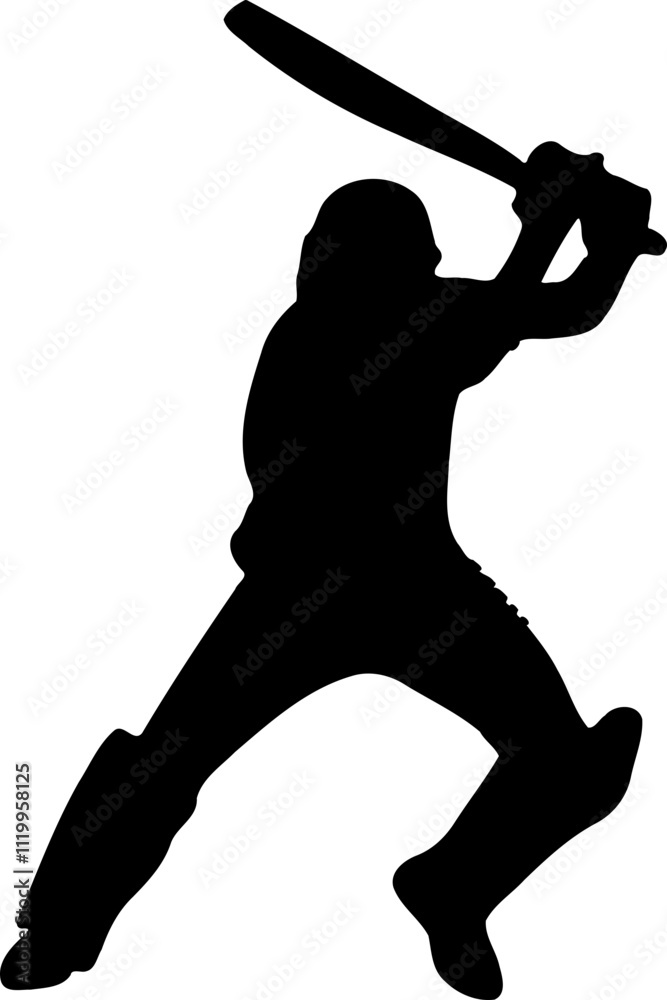 Cricket Player Silhouette Cricket Player Silhouette