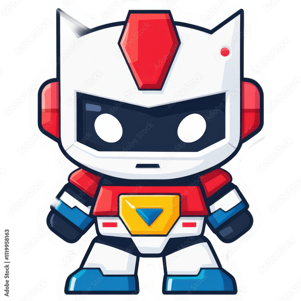 Obraz premium Friendly Modern Mecha-inspired Robot Character Illustration
