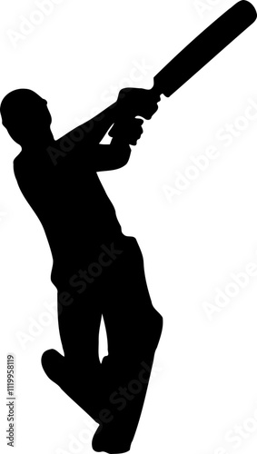 Cricket Player Silhouette