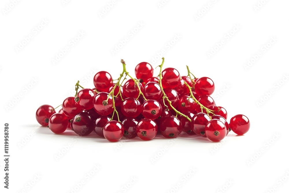 Red Currants on a White Background Red Currants on a White Background