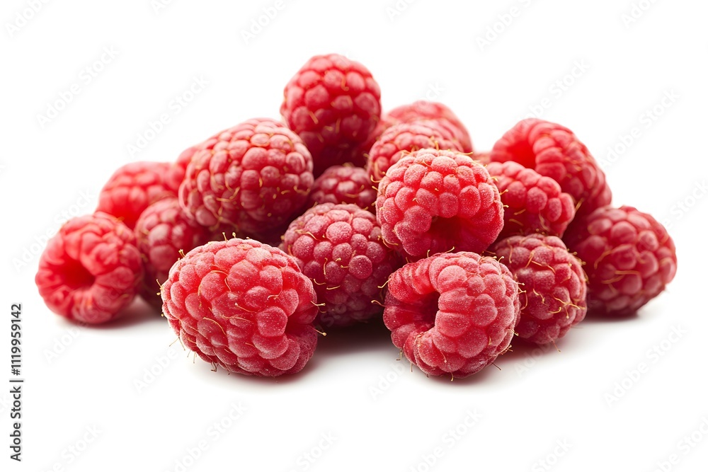 Close Up of Red Raspberries