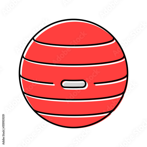 stability ball fitness tool color icon vector. stability ball fitness tool sign. isolated symbol illustration