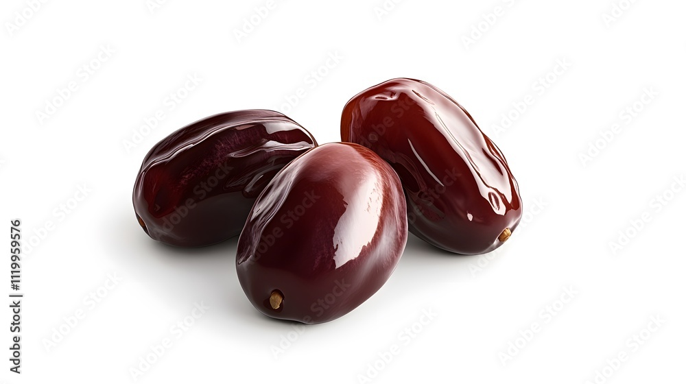 3D Dates fruit icon on a white background 3D Dates fruit icon on a white background