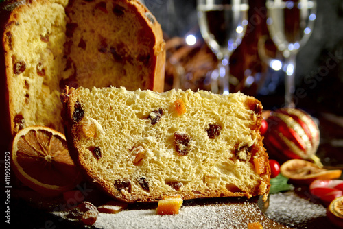 Panettone - traditional Italian Christmas cake