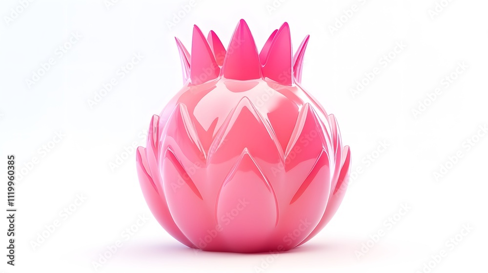 3D Dragonfruit icon on a white background 3D Dragonfruit icon on a white background