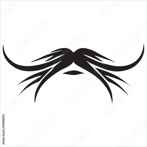 Set of mustaches with different styles