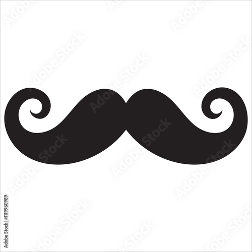 Set of mustaches with different styles