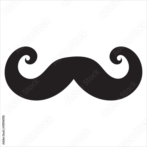 Set of mustaches with different styles