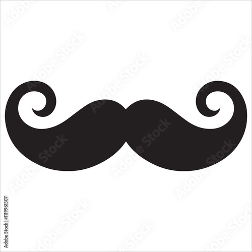 Set of mustaches with different styles