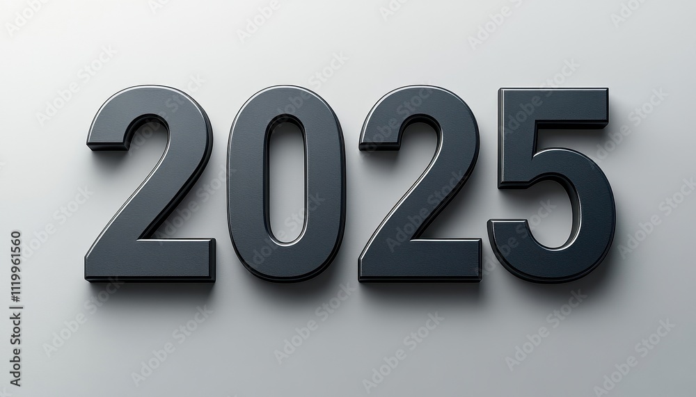Dark Numerals Representing The Year Two Thousand Twenty Five Dark Numerals Representing The Year Two Thousand Twenty Five