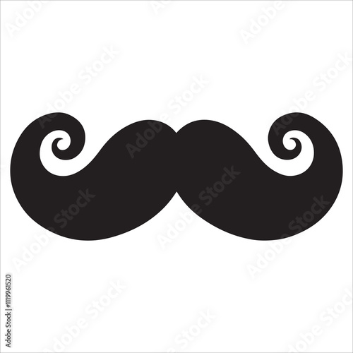 Set of mustaches with different styles