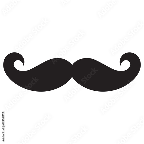 Set of mustaches with different styles