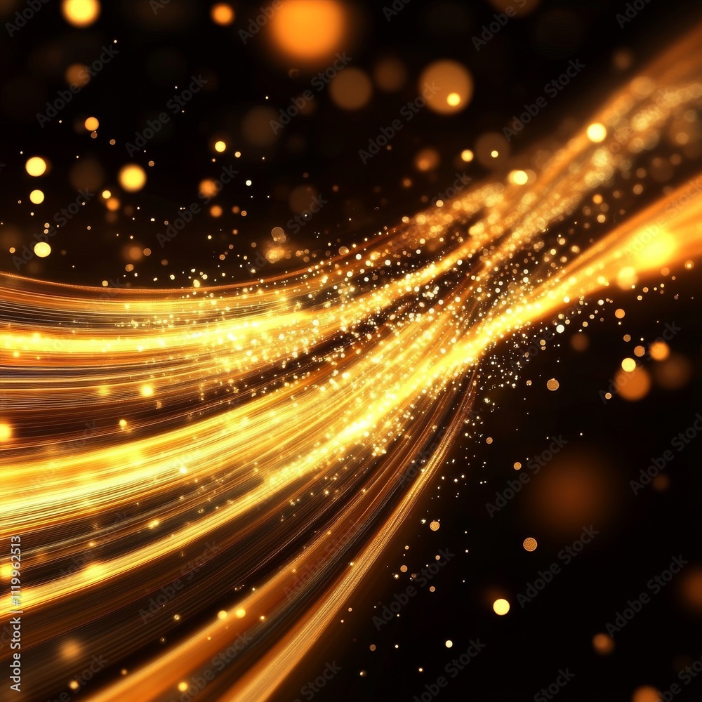 Motion light effect. Shining magic background and liquid speed light