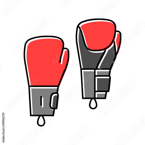 boxing gloves fitness tool color icon vector. boxing gloves fitness tool sign. isolated symbol illustration