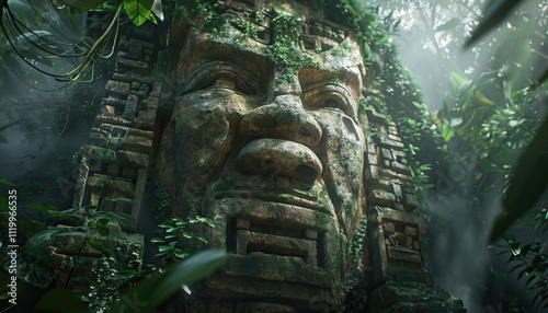 An action packed thriller about a team of mercenaries hired to recover a stolen artifact from a remote jungle temple, only to encounter ancient traps and supernatural guardians photo