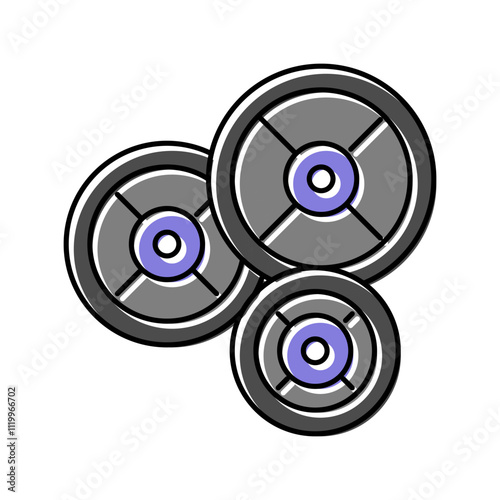weight plates fitness tool color icon vector. weight plates fitness tool sign. isolated symbol illustration