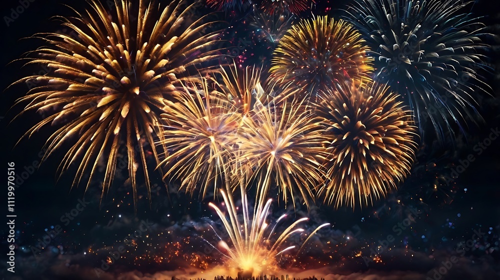 Happy New Year 2025 Festive  Background 