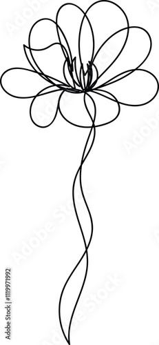 Wallpaper Mural black and white flower Torontodigital.ca