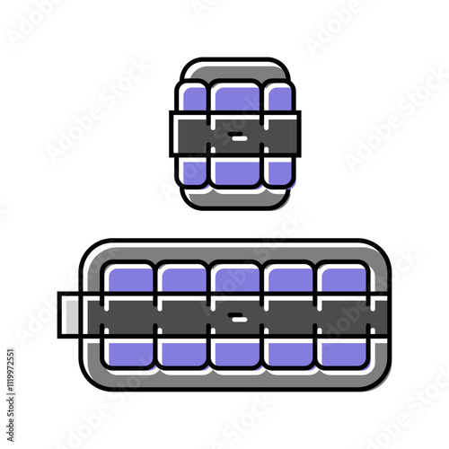 resistance tubes fitness tool color icon vector. resistance tubes fitness tool sign. isolated symbol illustration