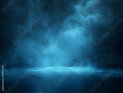 Abstract Blue Smoke Background Illustration