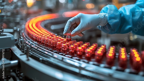 Bottling Process in Pharmaceutical Manufacturing Facility