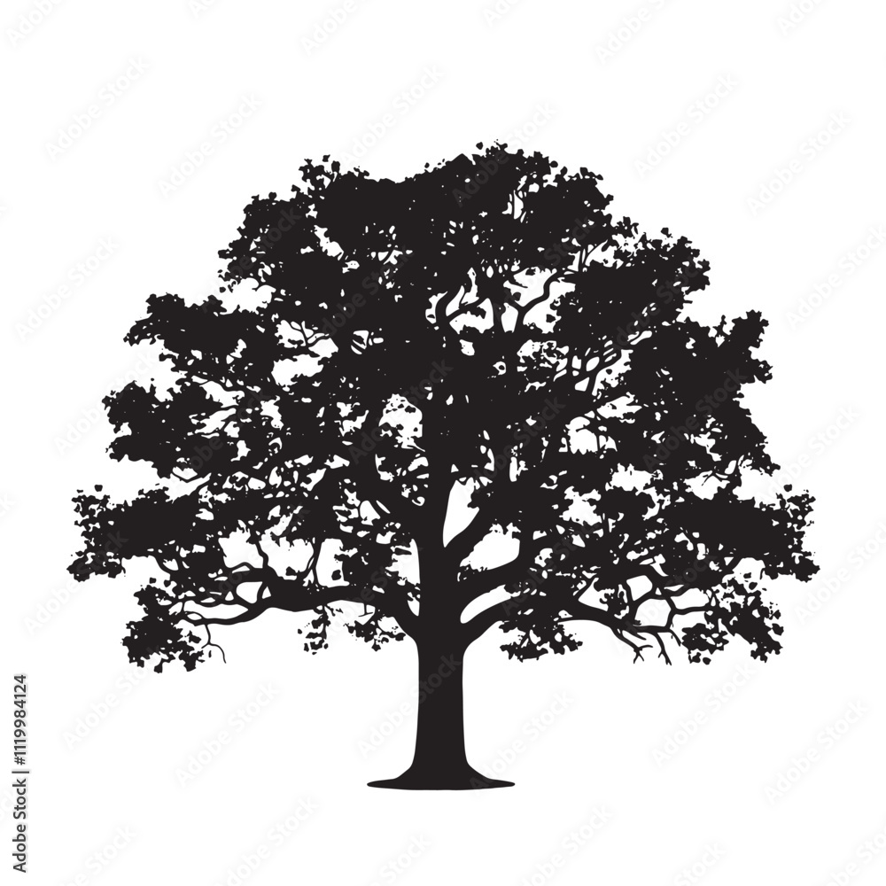 Fototapeta premium Old Oak Tree with Textured Bark Close-up