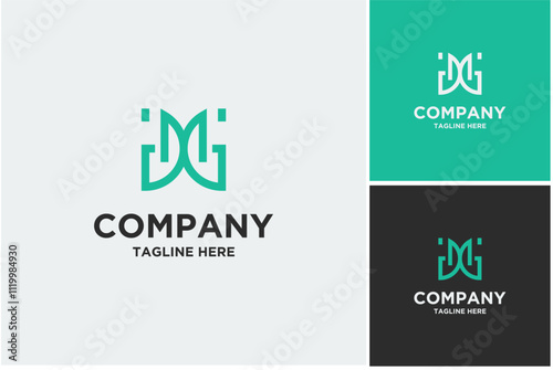 logo concepts design letter M G W