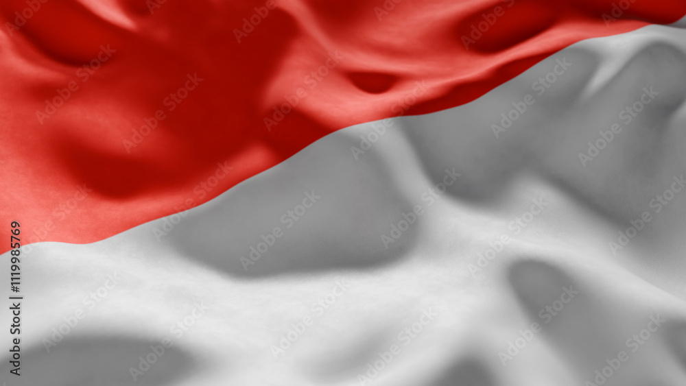 Close-up of Waving Indonesia flag Close-up of Waving Indonesia flag