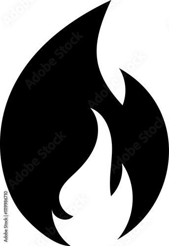 Fire icon, flames, flame of shapes, bonfire flat illustration