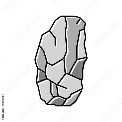 chipped stone fracture color icon vector. chipped stone fracture sign. isolated symbol illustration