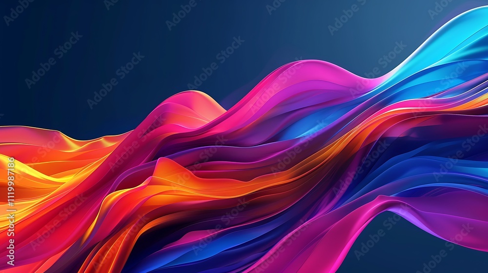 A vibrant abstract background with fluid lines and colorful waves, ideal for modern mockups A vibrant abstract background with fluid lines and colorful waves, ideal for modern mockups