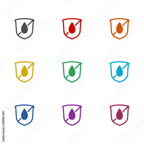 Anti rust icon isolated on white background. Set icons colorful