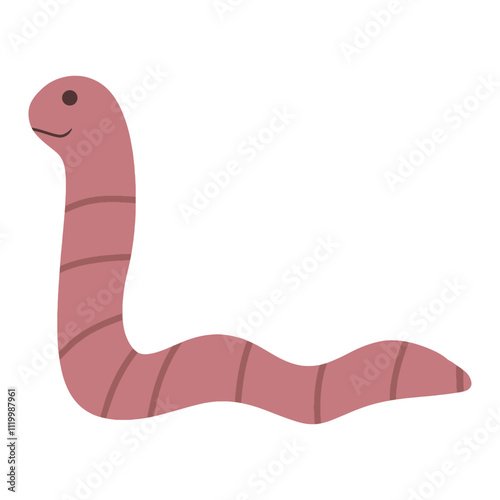 worm on a white background