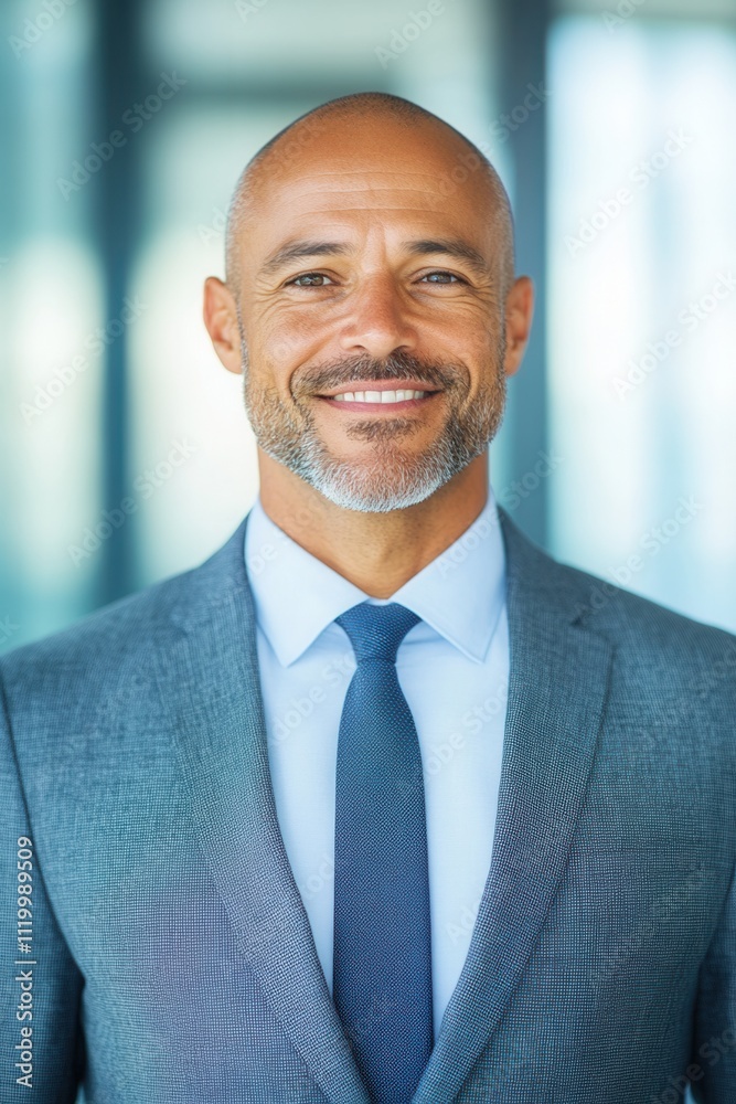 Confident businessman in formal attire smiling for the camera. Confident businessman in formal attire smiling for the camera.